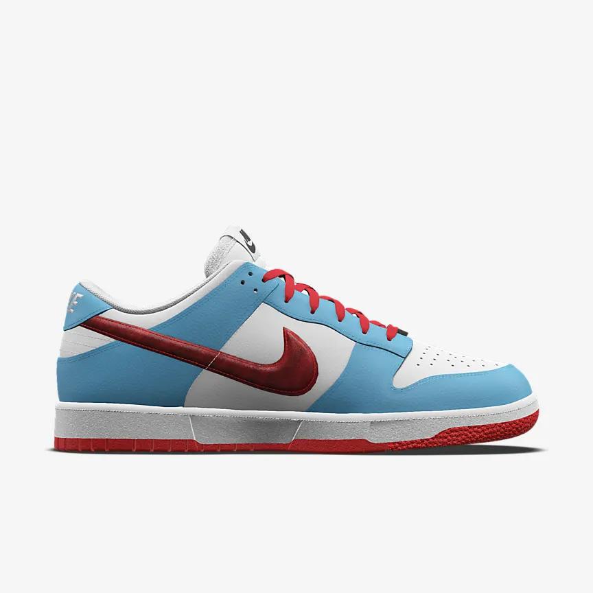 Giày Nike Dunk Low Unlocked By You Nữ Xanh Đỏ